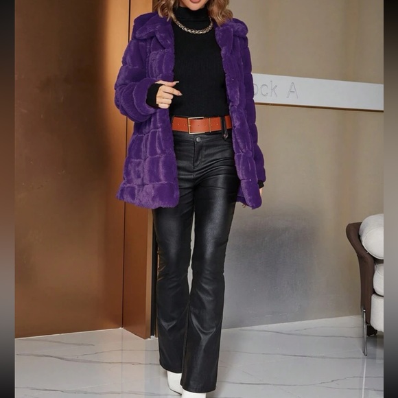 Luxe open front teddy coat - Picture 5 of 6
